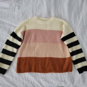 Urban Ourfitters Truly Madly Deeply Crewneck Colorblock Sweater, Size XS